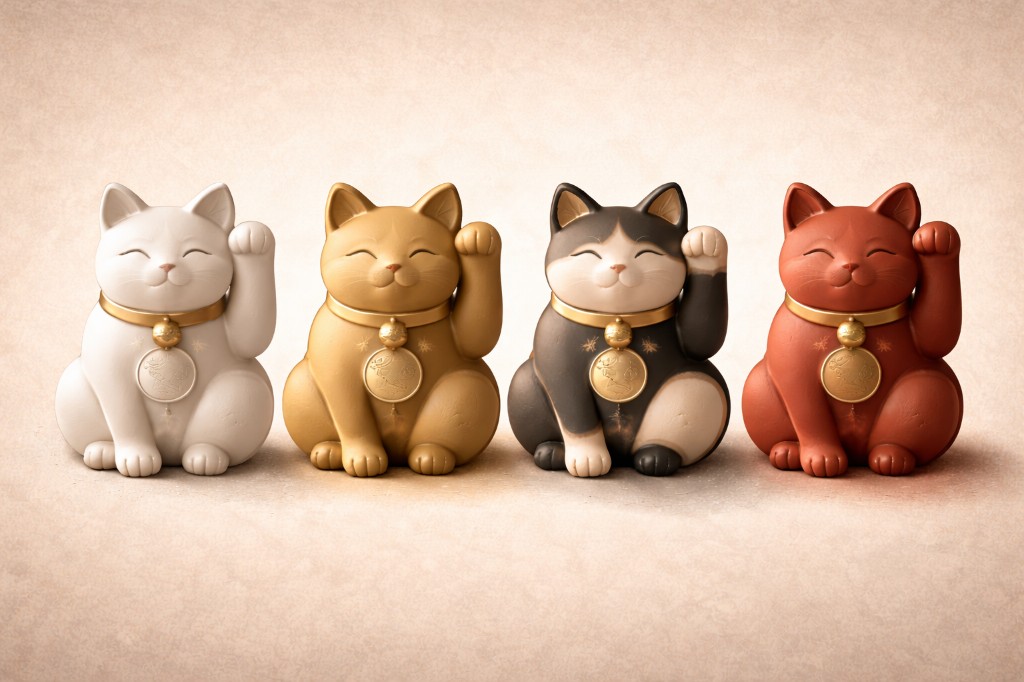 色から見る招き猫と風水