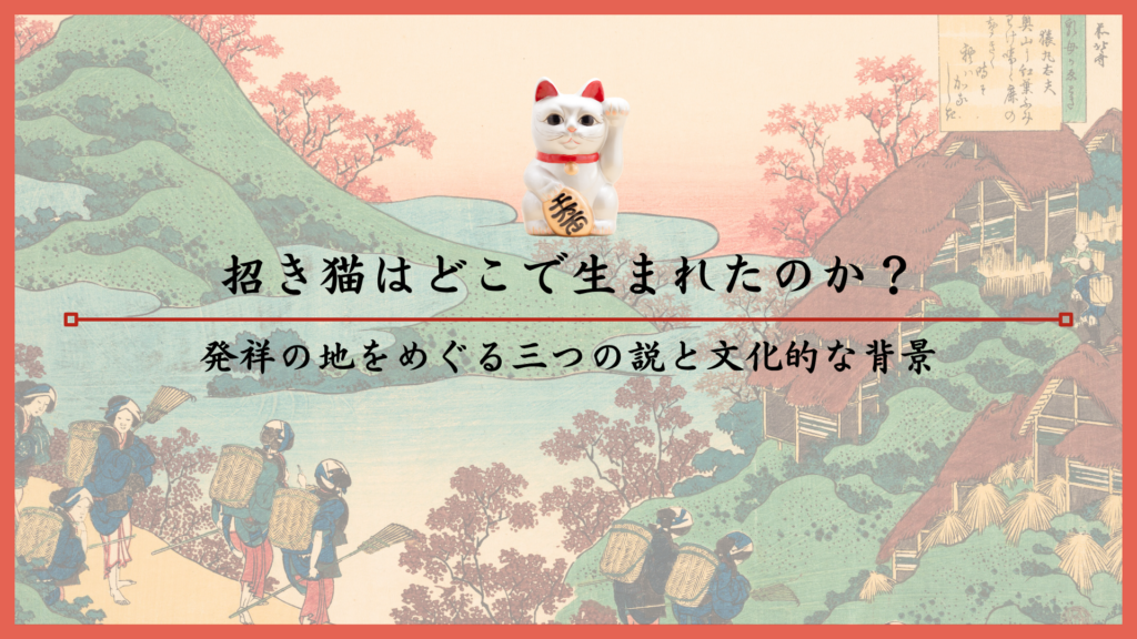 招き猫はどこで生まれたのか？発祥の地をめぐる三つの説と文化的な背景
